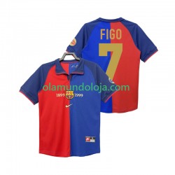 Camisola FC Barcelona FIGO 7 1990 2000 Retro Homem Equipamento Primeiro Manga Curta